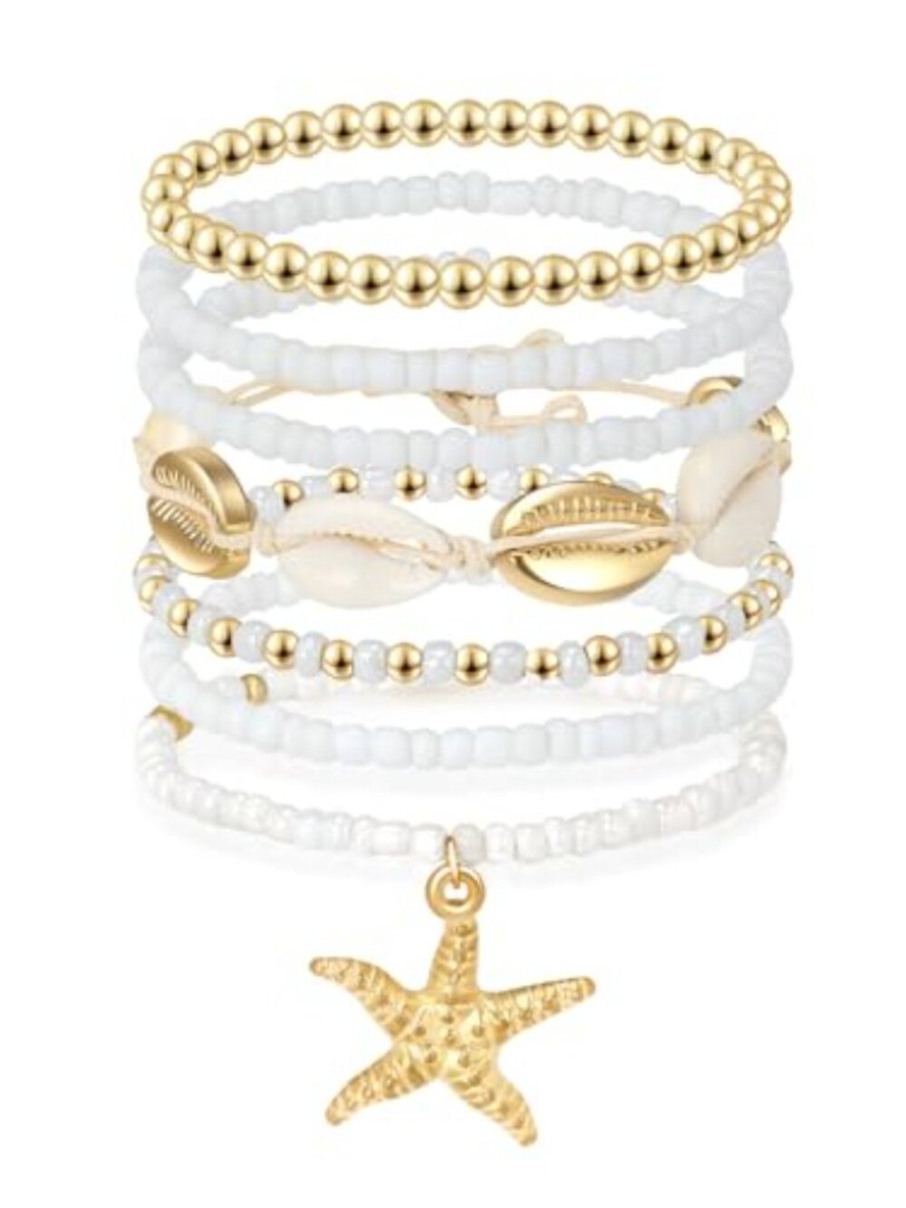 Summer Beach Bracelet for Men Women Teens‎ Seashell Starfish Clay